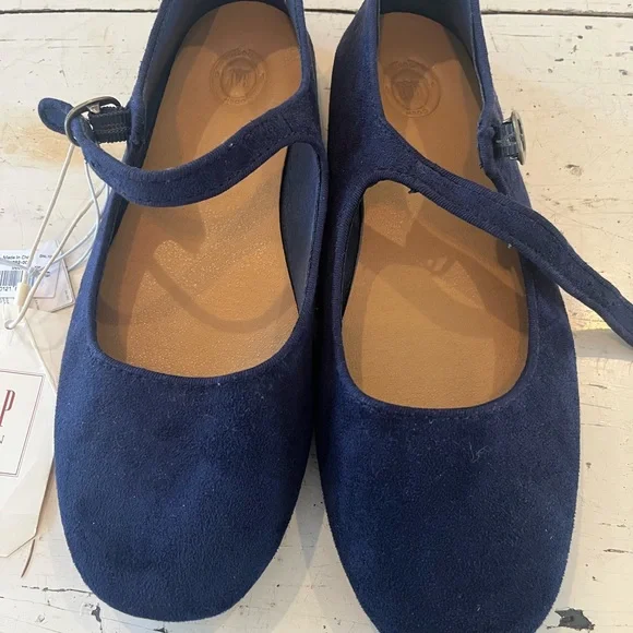 GAP Doen Collection Tag Blue Velvet Ballet Flats - Picture 2 of 6